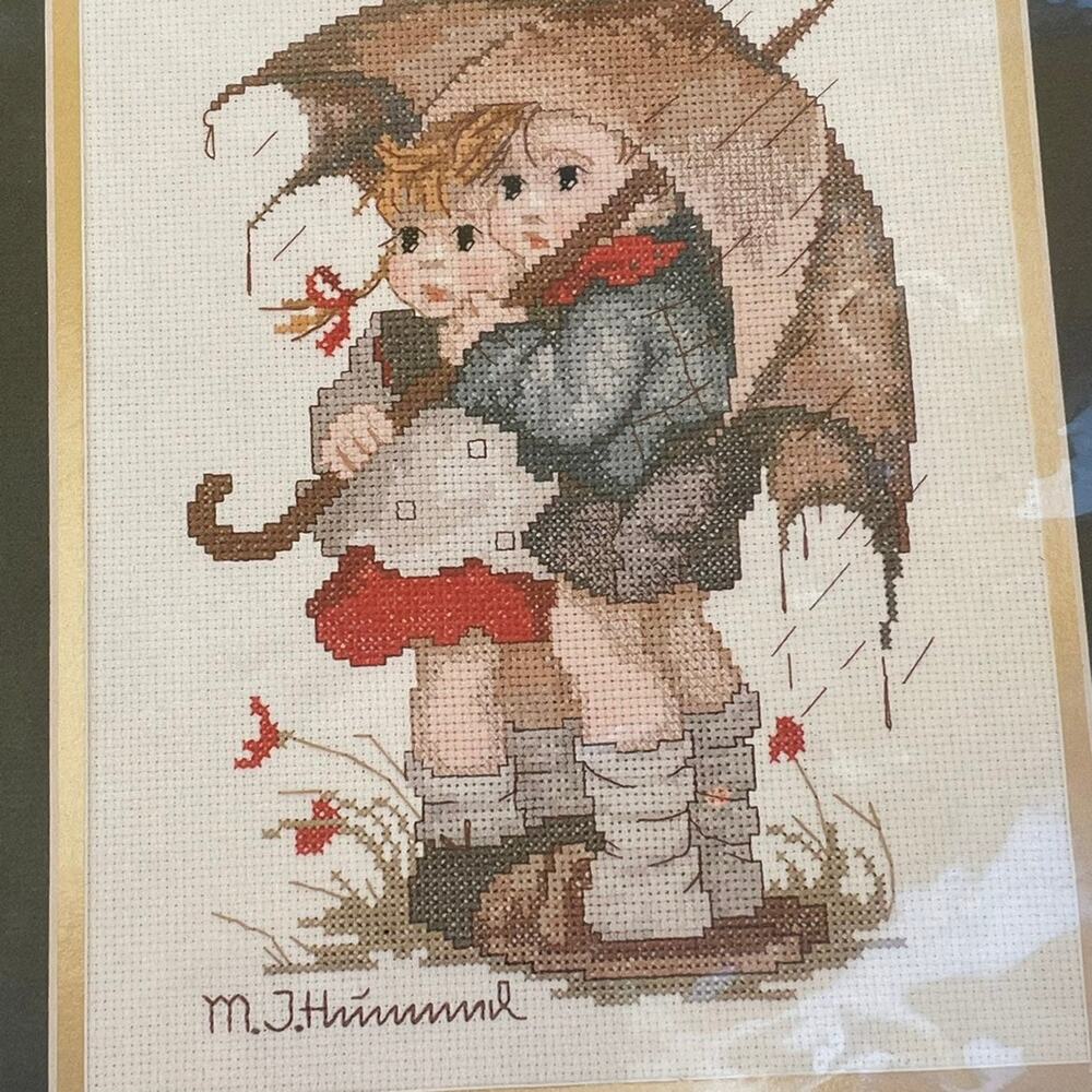 Vintage Hummel Cross Stitch Kit 1993 Needle Treasures Stormy Weather NOS Sealed